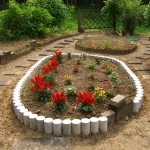 花壇の土留め