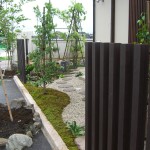 玄関横の路地