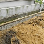 砕石搬入