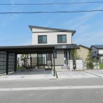 門袖とエゴノキの外構