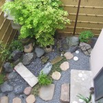 上から眺めた和庭
