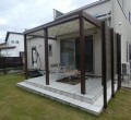 お庭　テラス　屋根